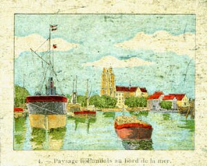 Paysage hollandais au bord de la mer