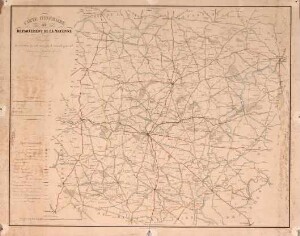 Carte itinéraire du département de la Mayenne (1857)