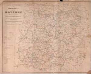 Carte itinéraire du département de la Mayenne (1876)