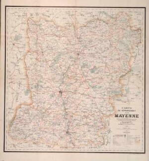 Carte du département de la Mayenne (1898)