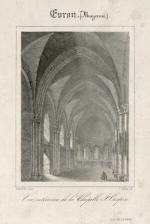 Évron : vue intérieure de la chapelle St-Crespin
