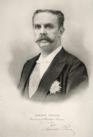 Portrait de Casimir Perier président de la République, élu le 27 juin 1894