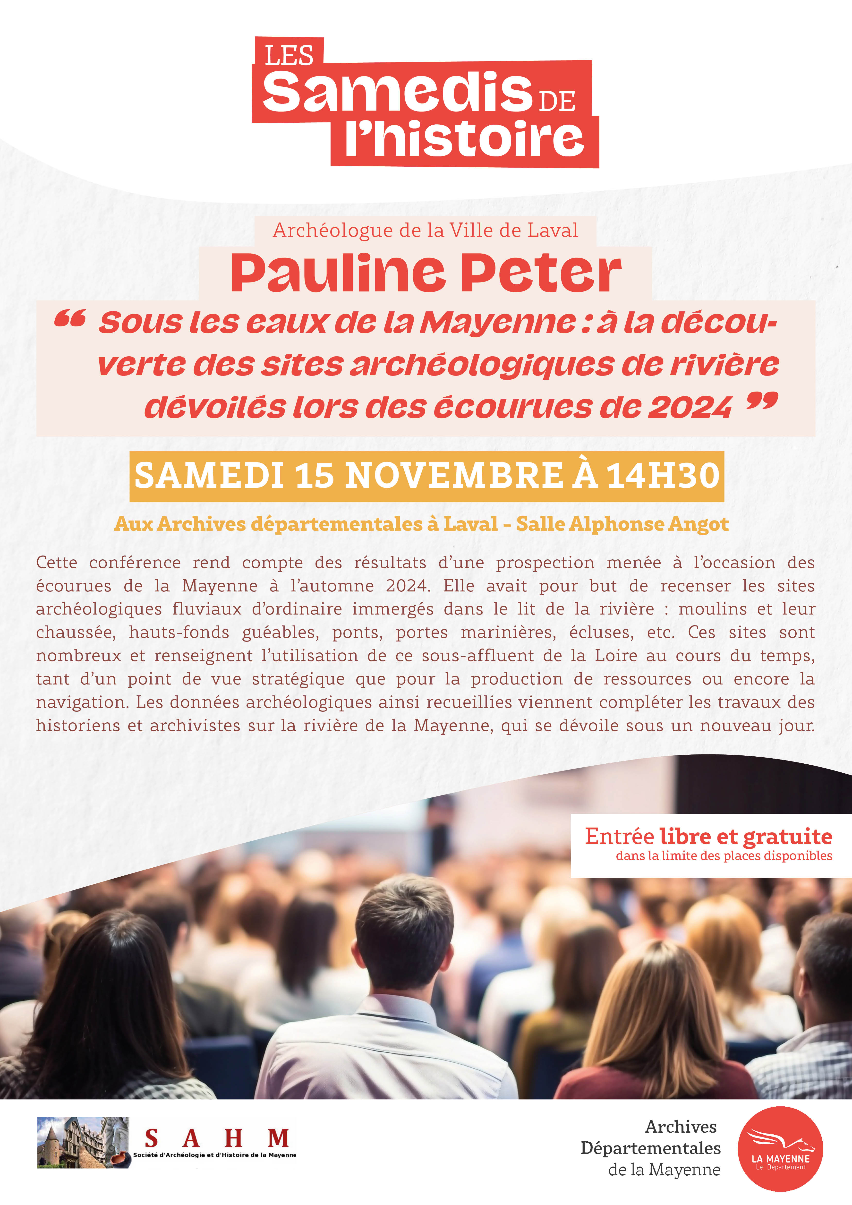 Affiche des "Samedis de l'histoire" du 15 novembre